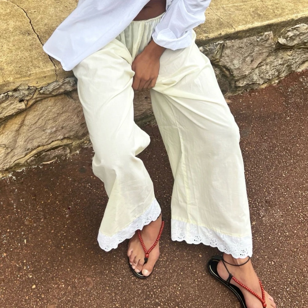 Laneway the label Antique Summer Pant in Butter S/M